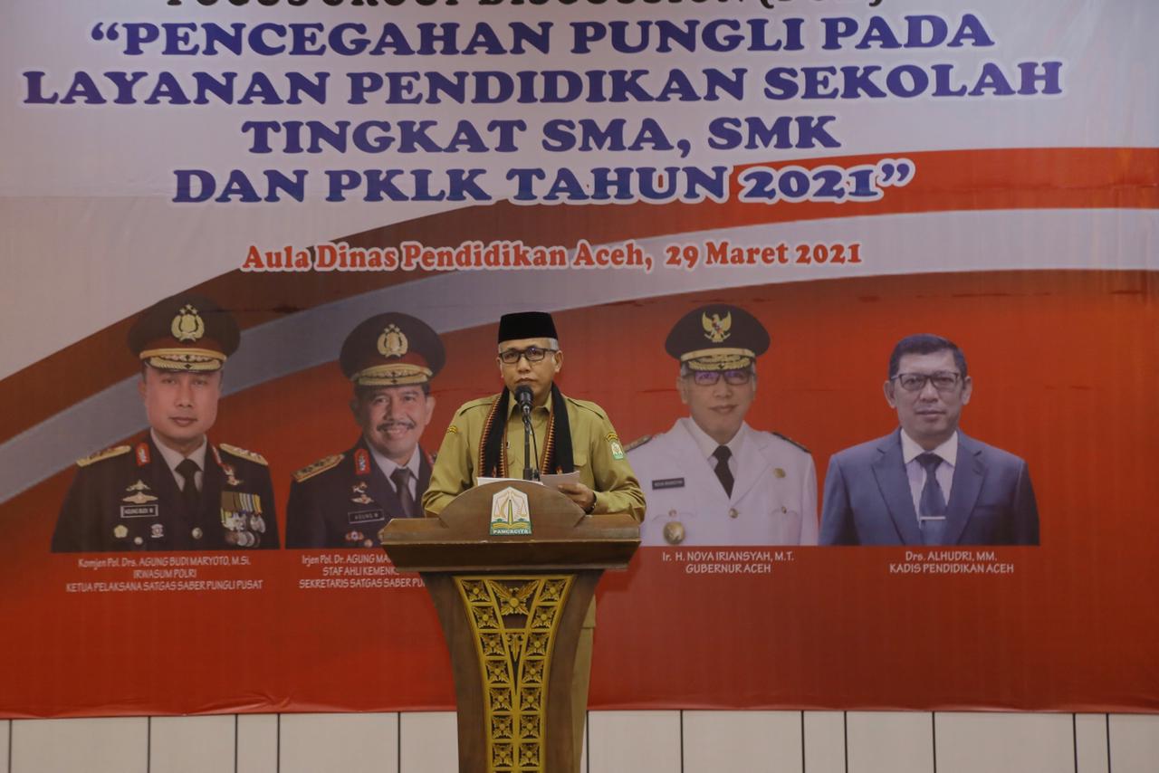 Nova Tegaskan Pengelolaan Pendidikan di Aceh Terbebas dari Pungli